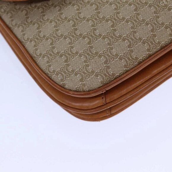 CELINE Macadam Canvas Shoulder Bag Beige Brown Auth 82147 - Picture 4 of 16
